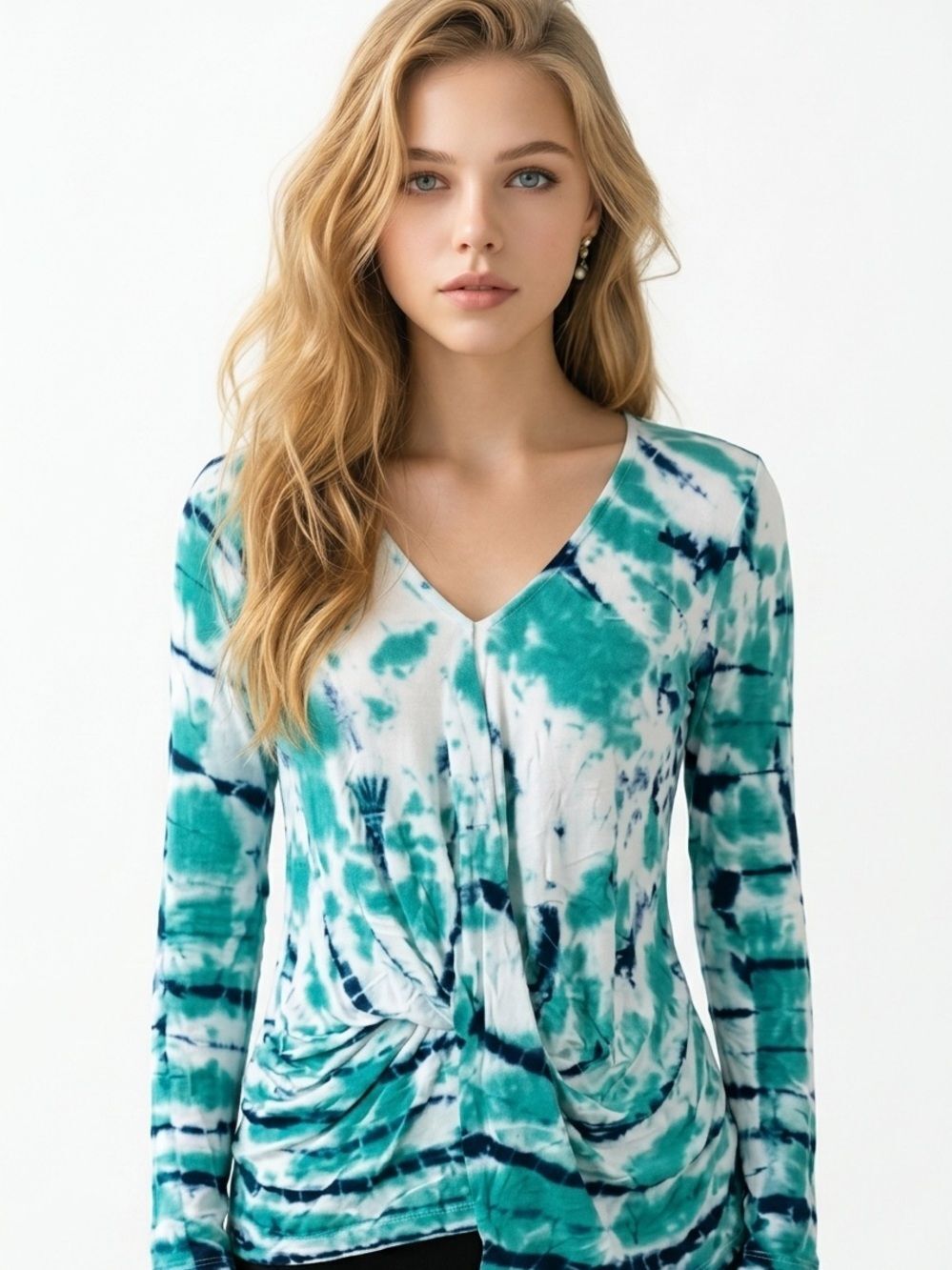 YOUNG FABULOUS & BROKE | Splendor Wrap Top Teal S